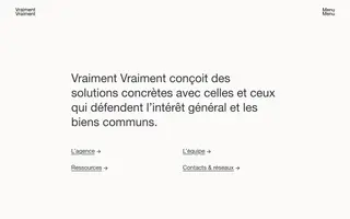 Vraiment Vraiment homepage website preview