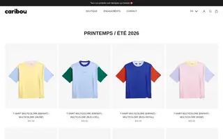 Caribou homepage website preview