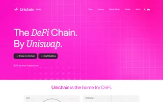 Unichain homepage website preview