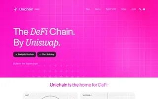 Unichain homepage website preview