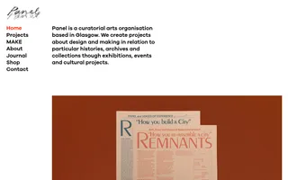 Panel homepage website preview