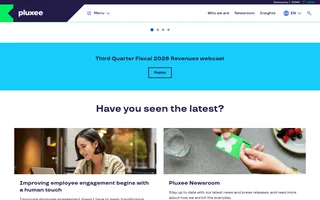 Pluxee homepage website preview