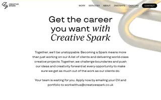 Creative Spark homepage website preview