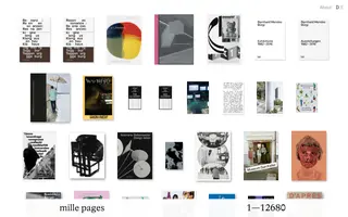 mille pages homepage website preview