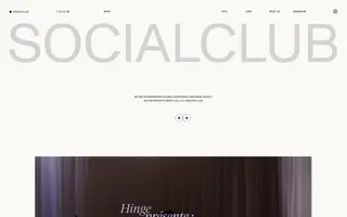 Socialclub homepage website preview