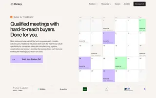 throxy homepage website preview