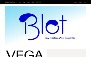 Briefcase Type Foundry homepage website preview