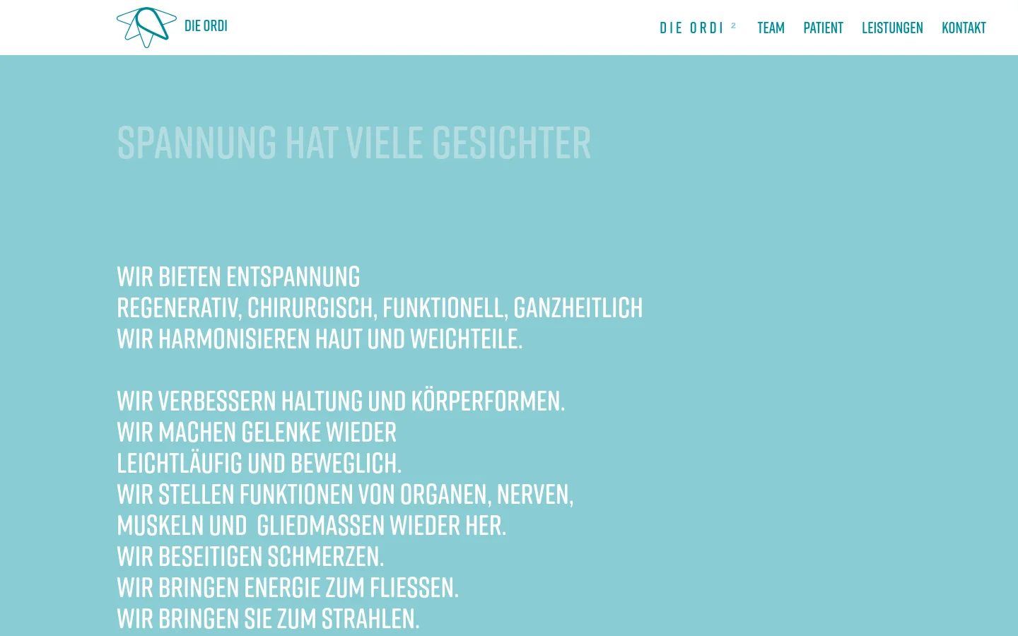 DIE ORDI About Us desktop website screenshot
