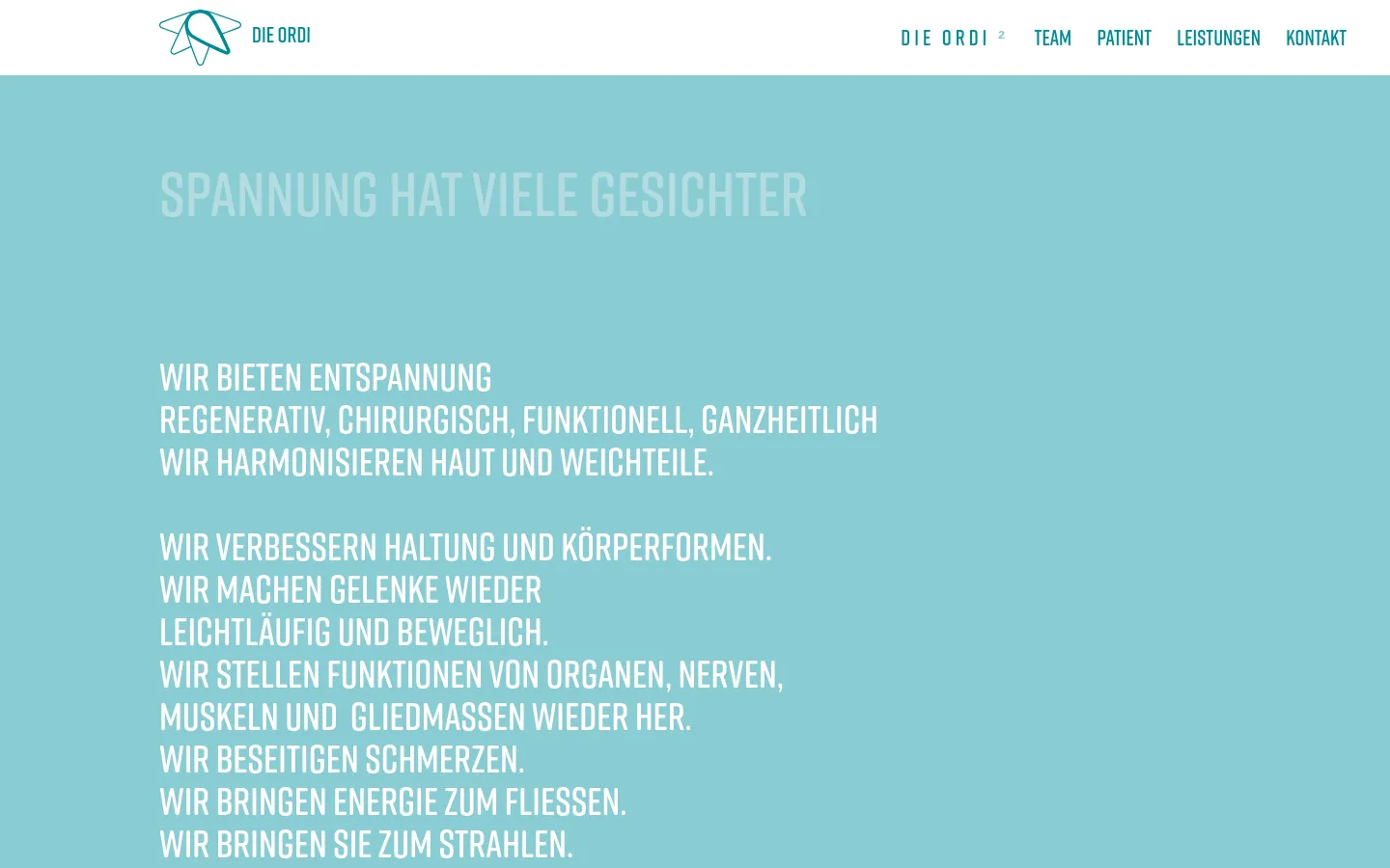 DIE ORDI About Us desktop website screenshot
