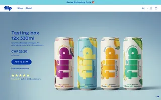 Flip homepage website preview