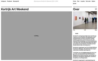 Kortrijk Art Weekend homepage website preview