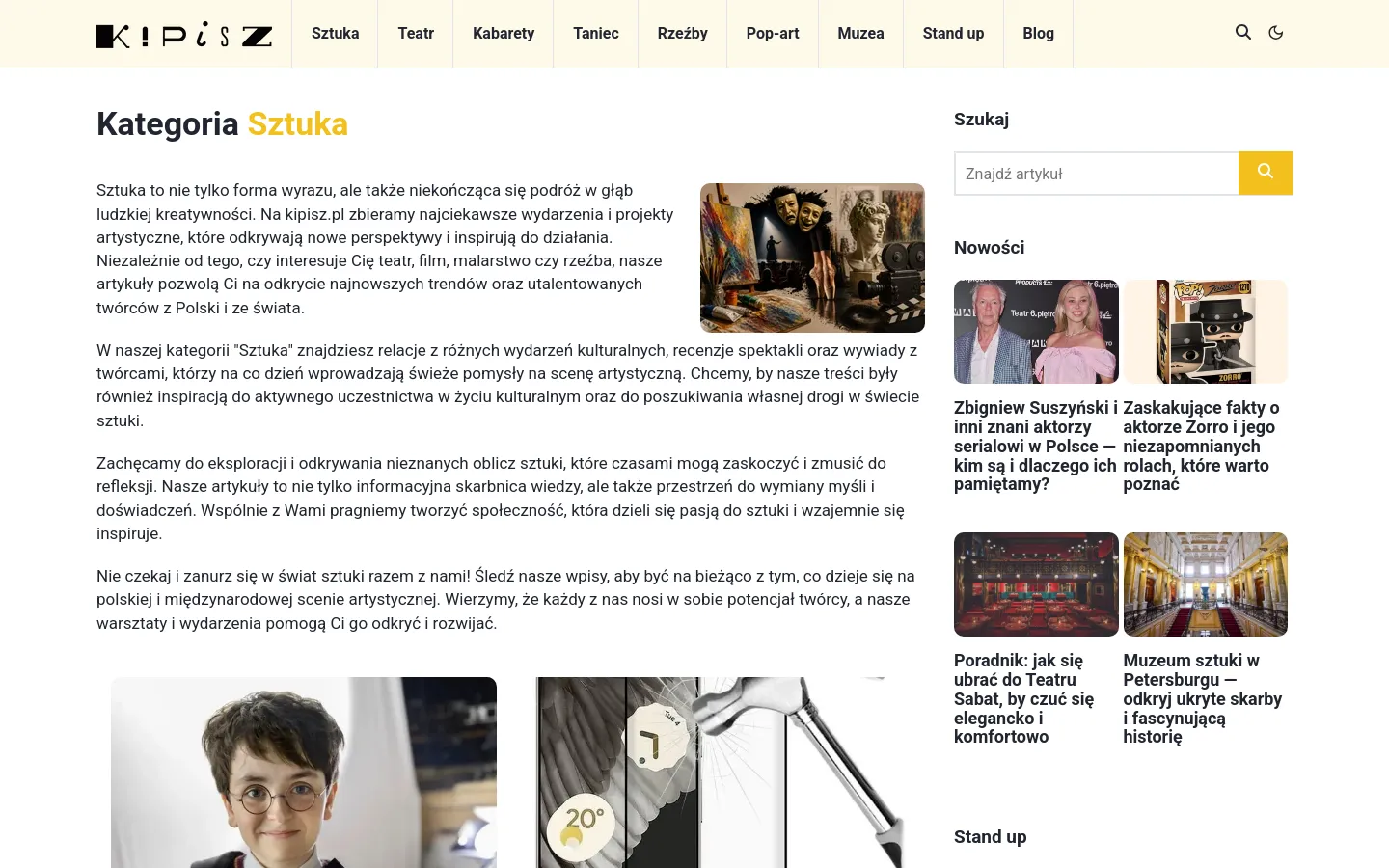 Kipisz Portfolio desktop website screenshot