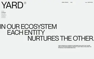 Yard homepage website preview