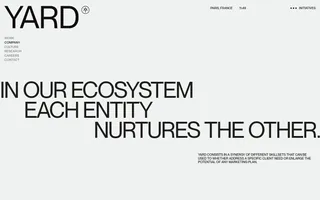 Yard homepage website preview