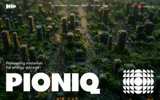 Pioniq Technologies homepage website preview