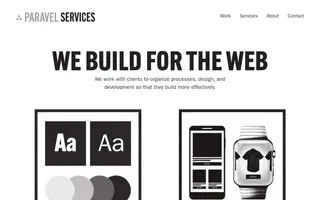 Paravel homepage website preview