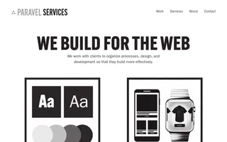 Paravel homepage website preview