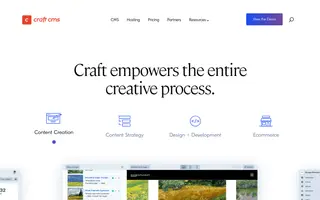 Craft CMS homepage website preview