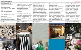 Handsiebdruckerei homepage website preview