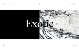 Infini homepage website preview