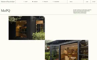 Museum of Peace & Quiet homepage website preview