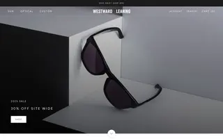 Westward Leaning homepage website preview