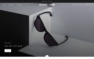 Westward Leaning homepage website preview