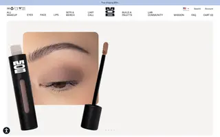 MOB Beauty homepage website preview