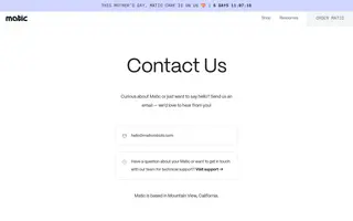Matic homepage website preview