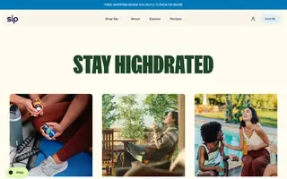 Sip Elixirs homepage website preview