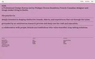 Philippe Dionne Bussières homepage website preview
