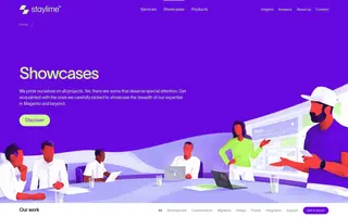 Staylime homepage website preview