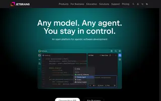 JetBrains homepage website preview