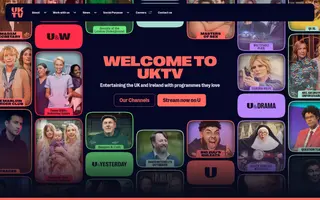 UKTV homepage website preview