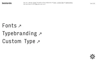 Bastarda homepage website preview