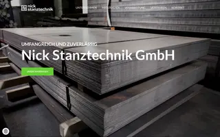 Nick Stanztechnik homepage website preview