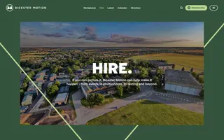 Bicester Motion homepage website preview
