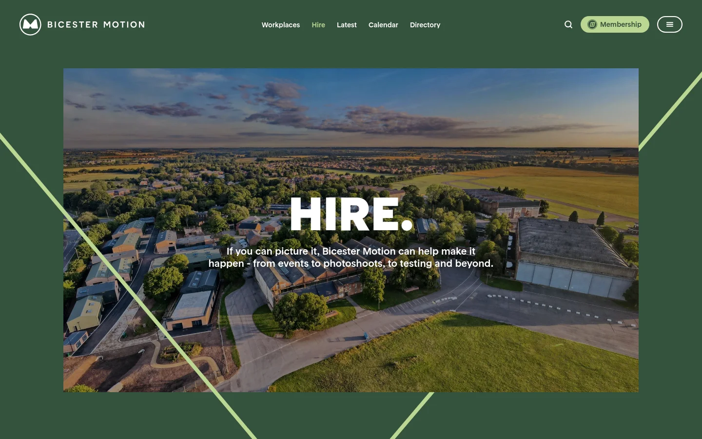 Bicester Motion Careers desktop website screenshot