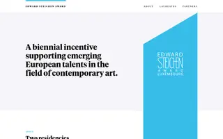 Edward Steichen Award homepage website preview