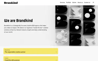 Brandkind homepage website preview