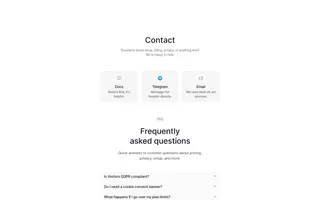 Visitors homepage website preview