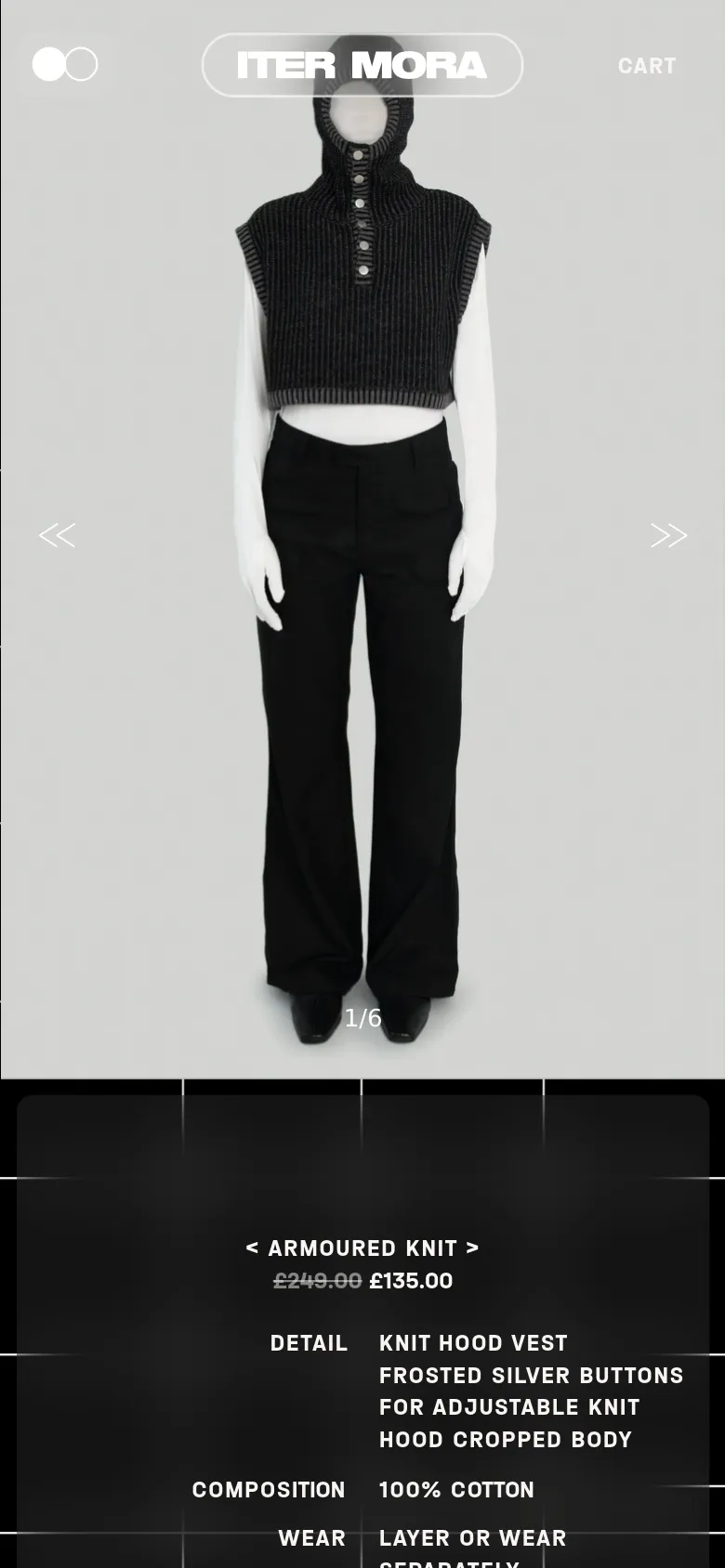Iter Mora Shop / Catalog mobile website screenshot