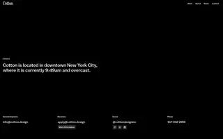 Cotton homepage website preview