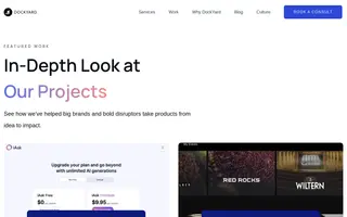 DockYard homepage website preview