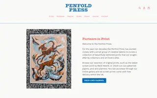 Penfold Press homepage website preview