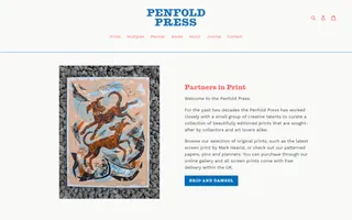 Penfold Press homepage website preview