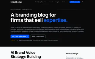 Inkbot Design homepage website preview