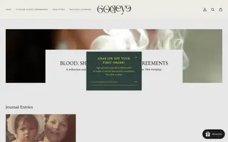 Godseye Oils homepage website preview