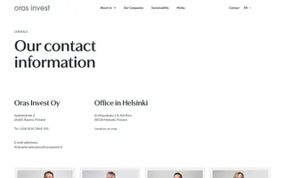 Oras Invest homepage website preview