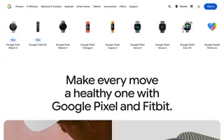 Fitbit homepage website preview